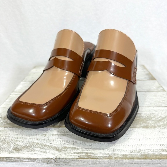 Jeffrey Campbell Patent Leather Slide on Loafers - Picture 2 of 6